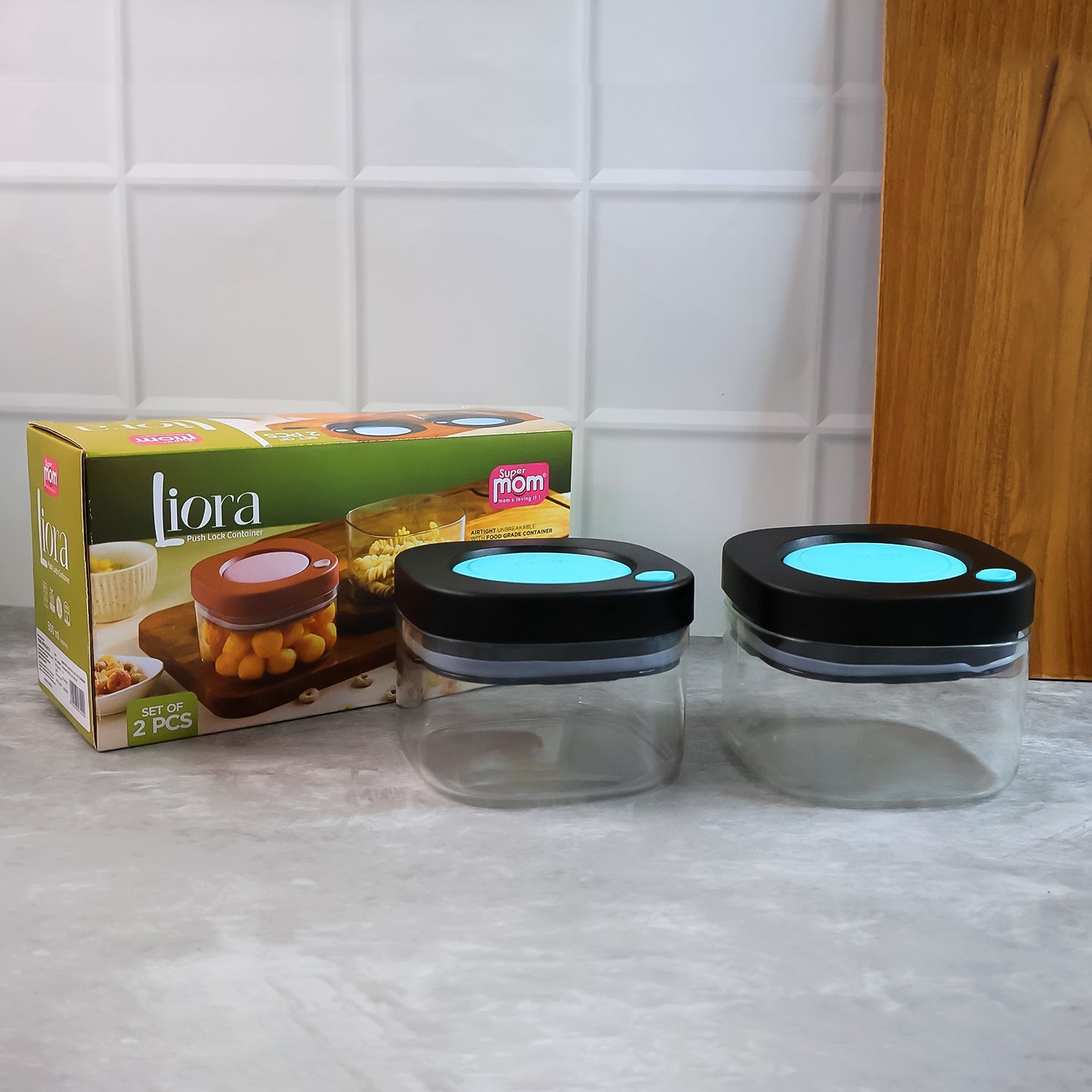 Supermom Airtight Kitchen Storage Containers – (2 Pc Set / 500 ml) Supermom Airtight Kitchen Storage Containers – (2 Pc Set / 500 ml)